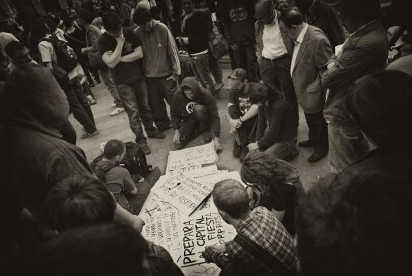 Preparando carteles