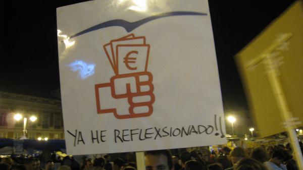 pancarta "Ya he reflexionado"