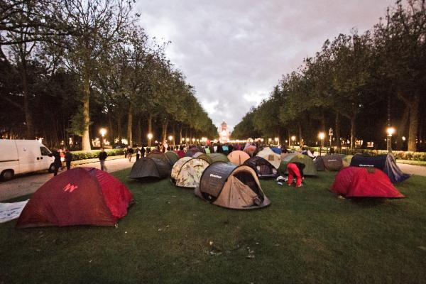 Acampada en Koekelberg