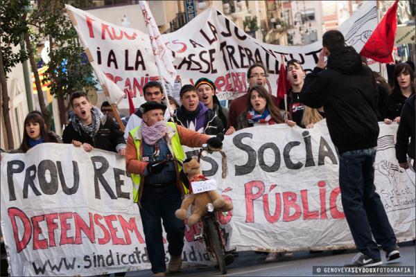 manifestación estudiantes, 72h huelga