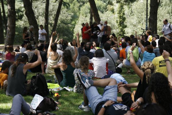 Asamblea en el Parque del Oeste